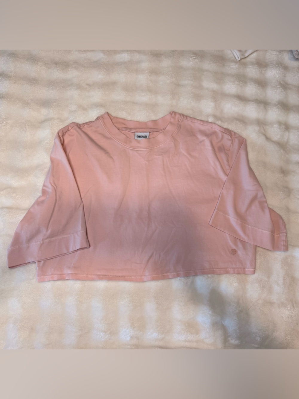 Gymshark pink cropped tee size medium
